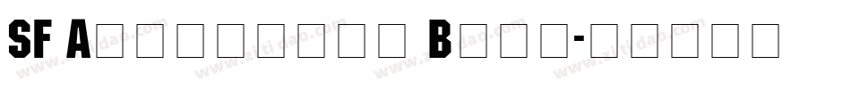 SF Automaton Bold字体转换